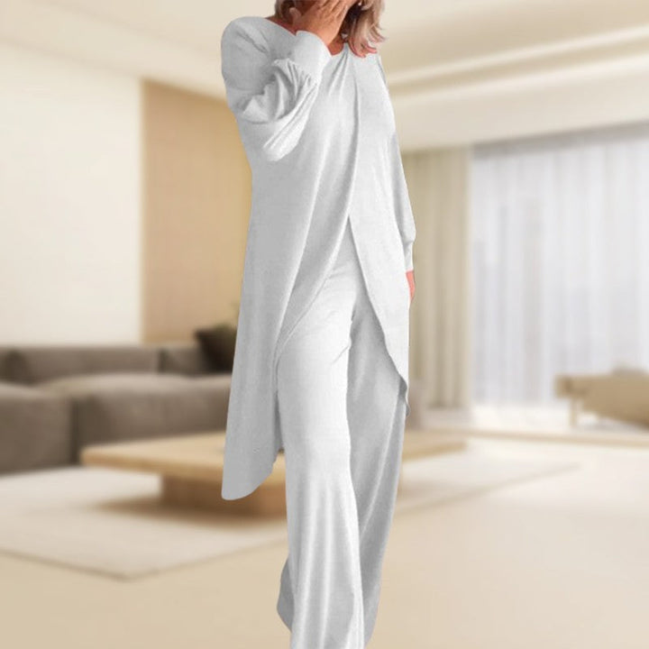 Isaline | High-Low Tunic & Wide-Leg Trouser Set