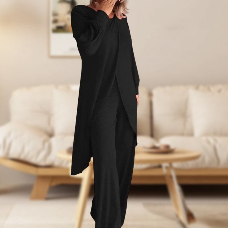 Isaline | High-Low Tunic & Wide-Leg Trouser Set
