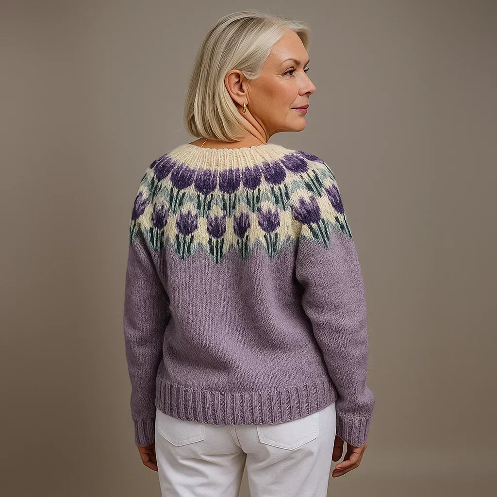 Winifred | Women's Vintage-Style Nordic-Pattern Cardigan