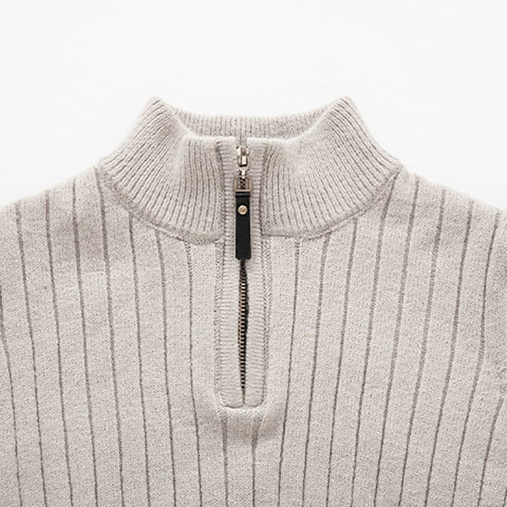 Elliot | Men's Ribbed Quarter-Zip Jumper