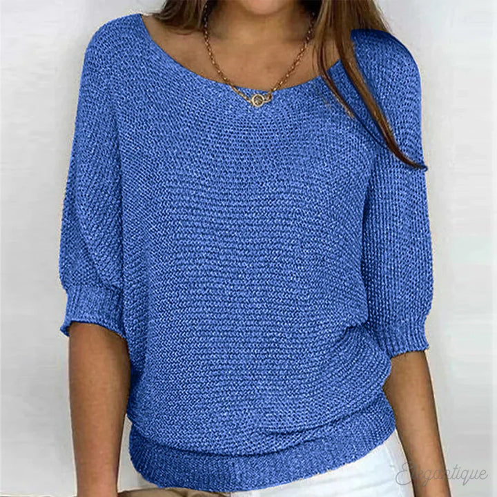 Jemima | Women's Open-Knit Crew Neck Jumper