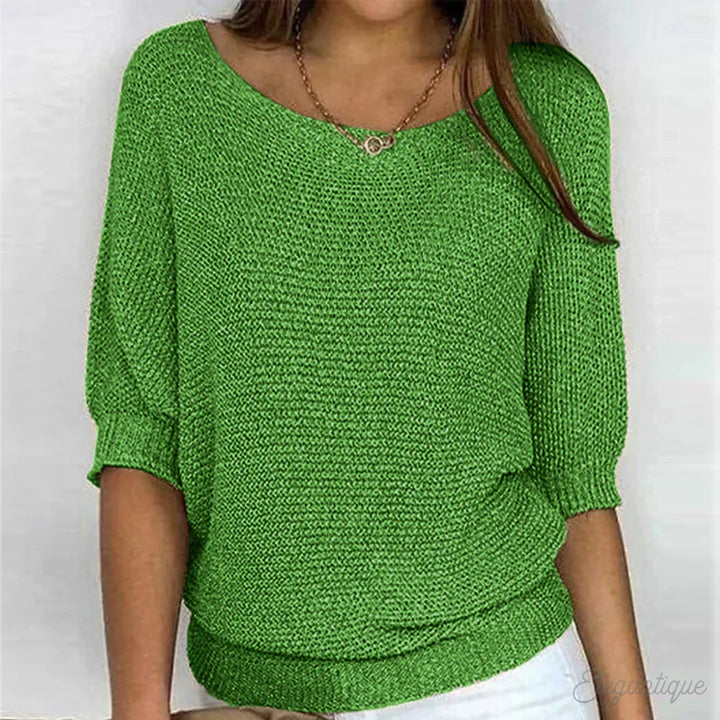 Jemima | Women's Open-Knit Crew Neck Jumper
