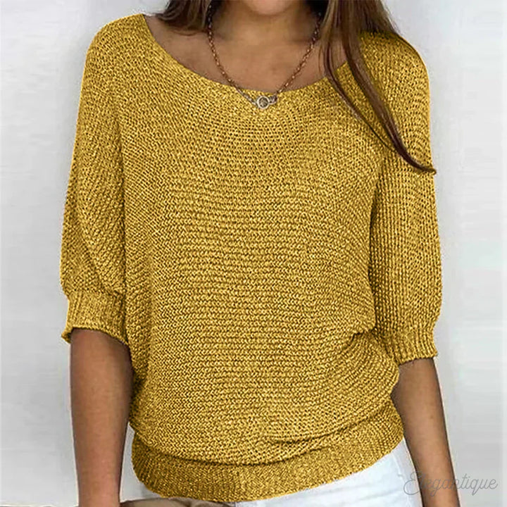 Jemima | Women's Open-Knit Crew Neck Jumper