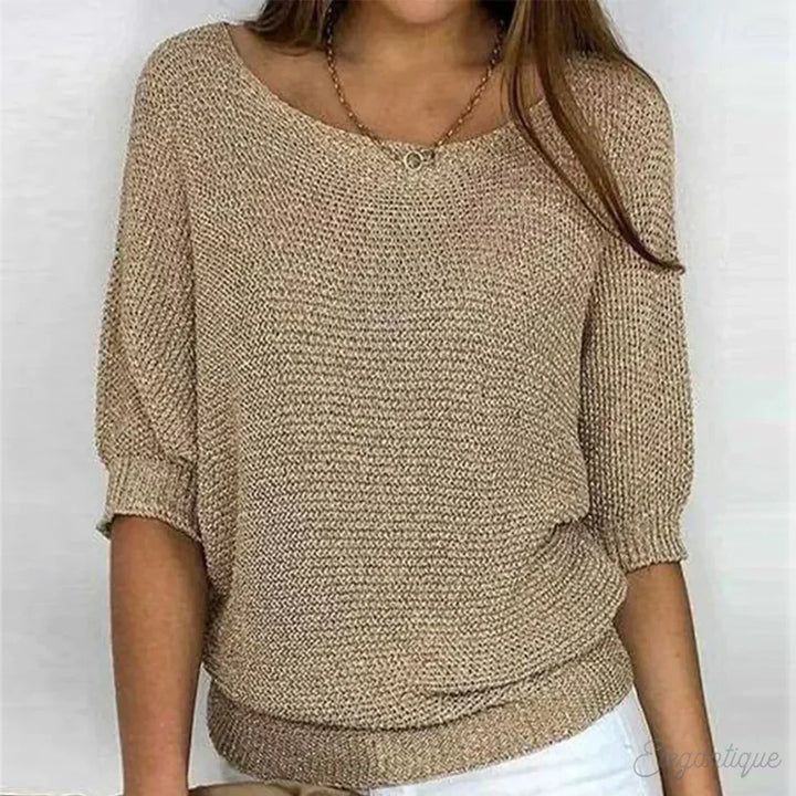 Jemima | Women's Open-Knit Crew Neck Jumper