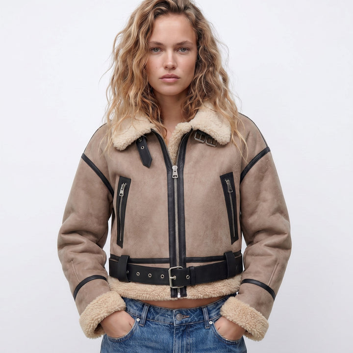 Harriet | Women's Reversible Shearling-Style Bomber Jacket