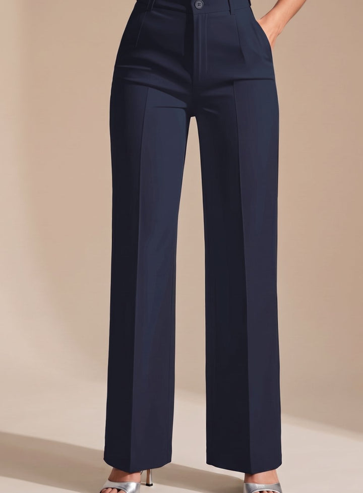 Zeyna | Women's High-Waist Wide-Leg Tailored Trousers