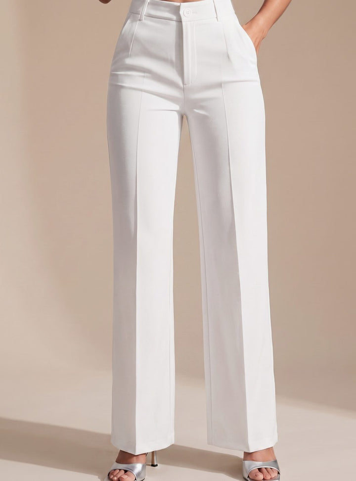 Zeyna | Women's High-Waist Wide-Leg Tailored Trousers