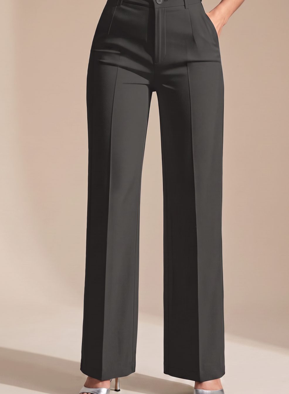 Zeyna | Women's High-Waist Wide-Leg Tailored Trousers