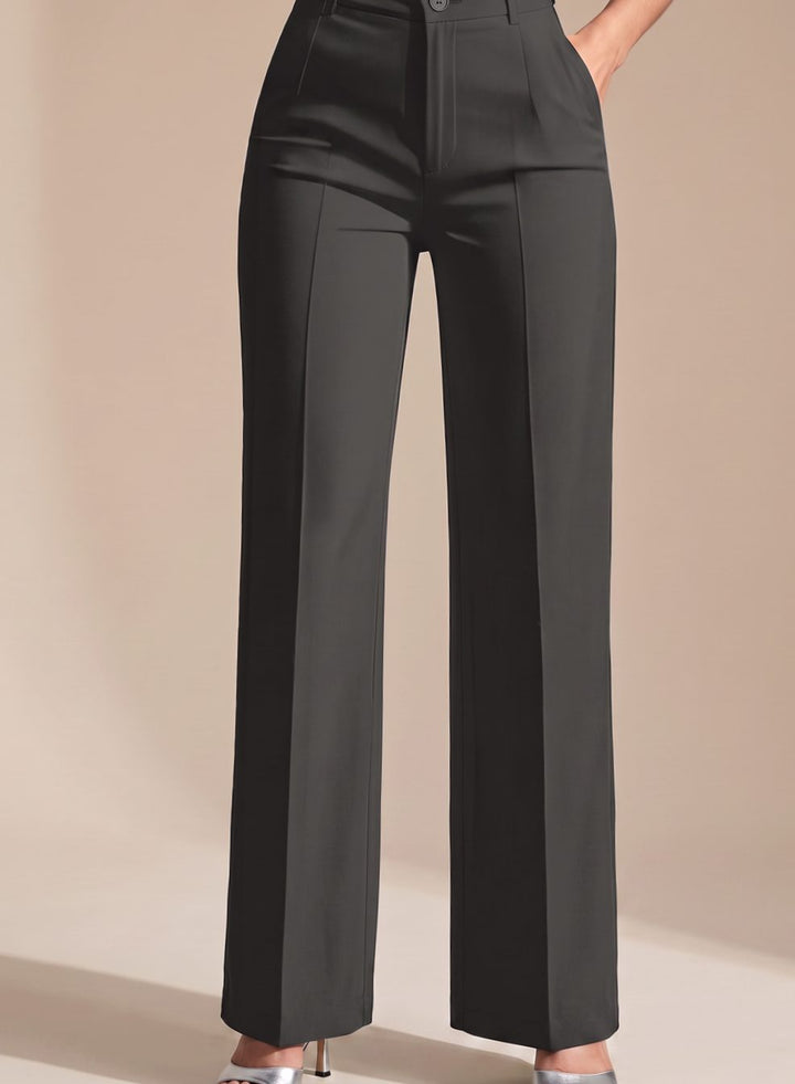 Zeyna | Women's High-Waist Wide-Leg Tailored Trousers