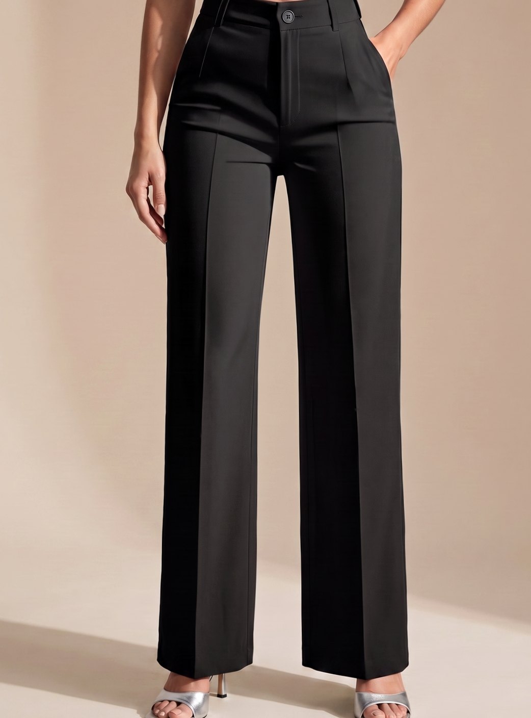 Zeyna | Women's High-Waist Wide-Leg Tailored Trousers