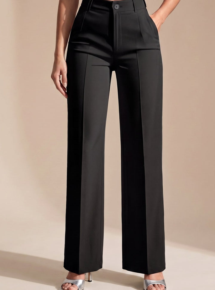 Zeyna | Women's High-Waist Wide-Leg Tailored Trousers