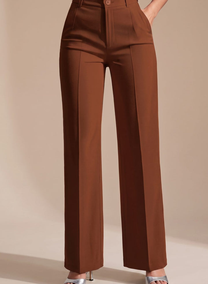 Zeyna | Women's High-Waist Wide-Leg Tailored Trousers