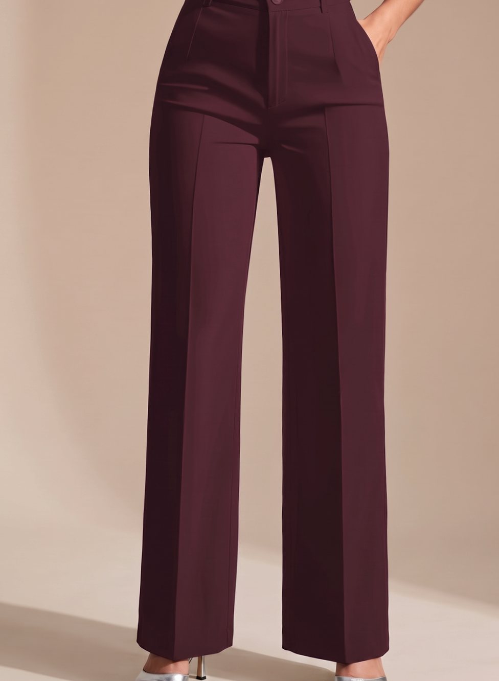 Zeyna | Women's High-Waist Wide-Leg Tailored Trousers