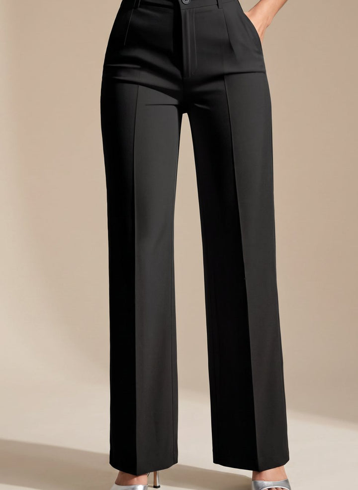 Zeyna | Women's High-Waist Wide-Leg Tailored Trousers