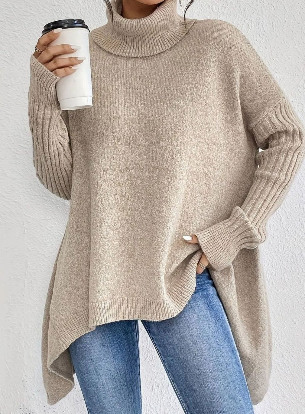 Isla | Women’s Oversized Turtleneck Longline Jumper