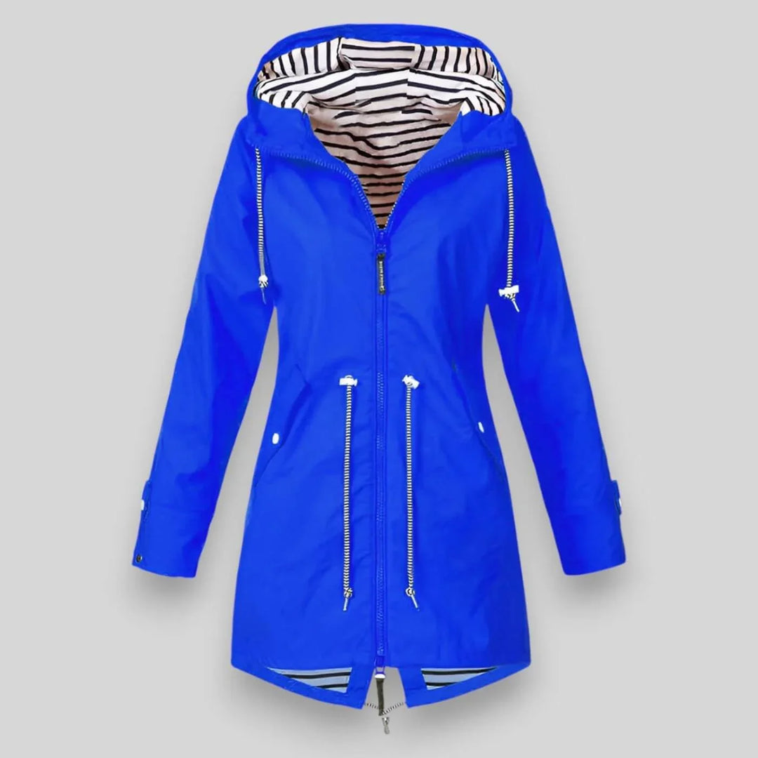 Sienna | Hooded Drawstring Rain Jacket