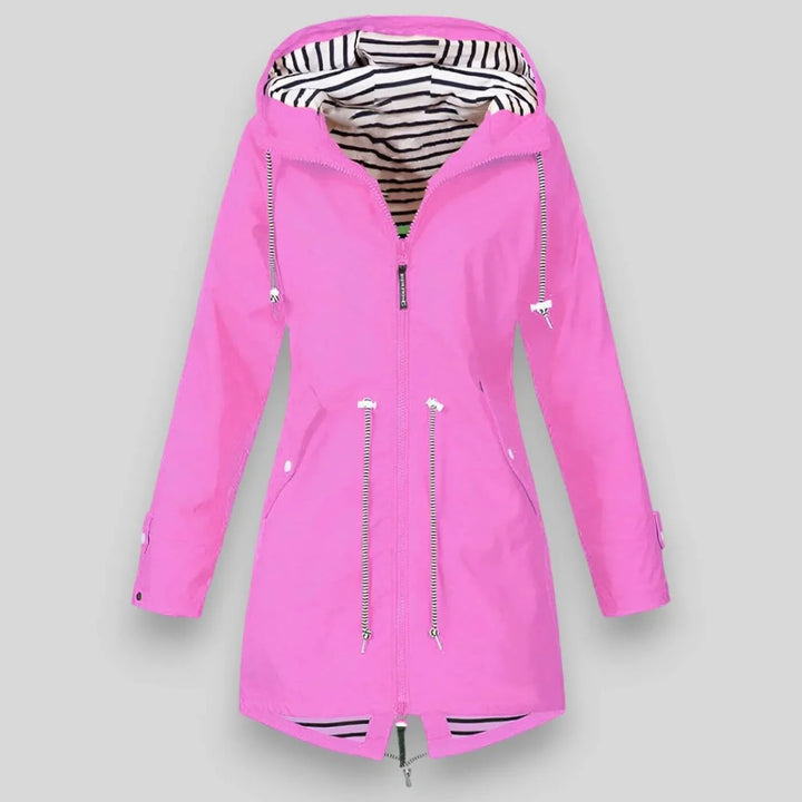 Sienna | Hooded Drawstring Rain Jacket