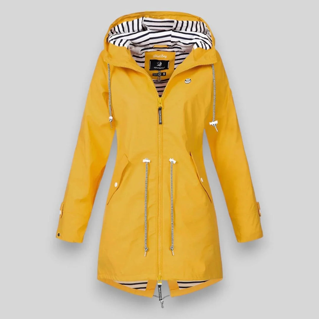 Sienna | Hooded Drawstring Rain Jacket
